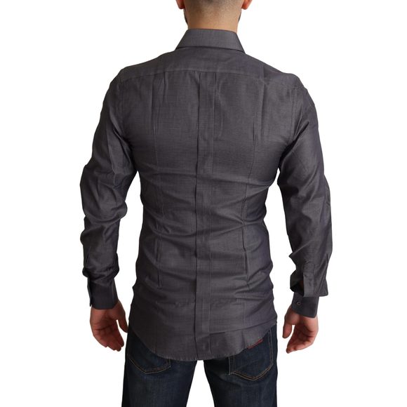 Dolce & Gabbana Blue GOLD Cotton Slim Fit Mens Shirt - Picture 3 of 4